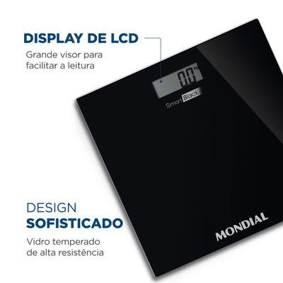 Balança Digital Mondial Smart Black BL-05 Bivolt