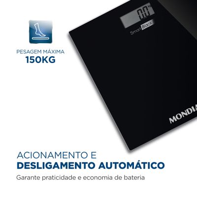 Balança Digital Mondial Smart Black BL-05 Bivolt