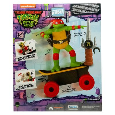 Skate Controle Remoto 7 funções Tartarugas Ninja Cowabunga Raph