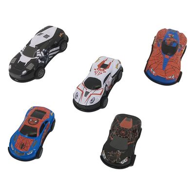 Mini veiculos pull back com 5 - Homem Aranha