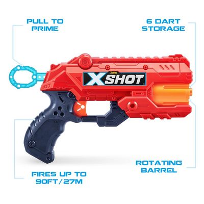 Lançador X-Shot Red - Tk6 - 8 Dardos