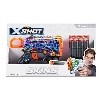 Lançador X-Shot - Skins - Menace - 8 Dardos - Spray Tag