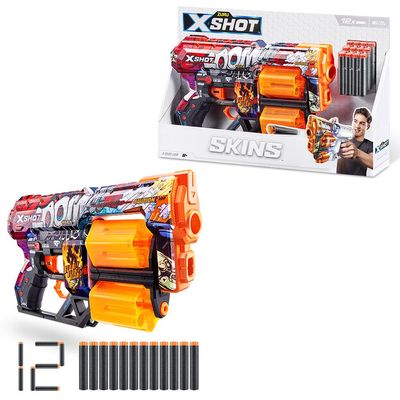 Lançador X-Shot - Skins - Dread - 12 Dardos - Boom