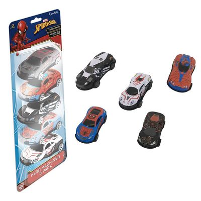 Kit Spider-Man Laptop Bilingue + 5 Mini Veiculos Pull Back