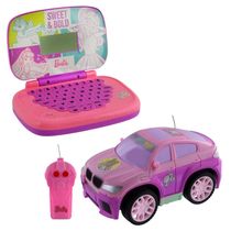 Kit Barbie - Veiculo Style Machine + Laptop Bilíngue