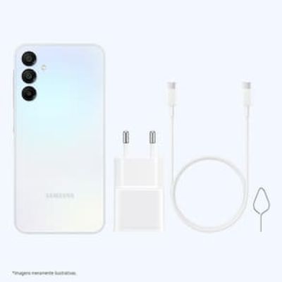 Smartphone Samsung Galaxy A15 5G Azul Claro 256GB, 8GB RAM, Processador Octa-Core, Câmera Tripla Traseira, Tela Super Amoled de 6.5" 90Hz