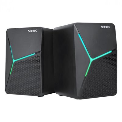 Caixa de Som Gamer Vinik STAR 6W 2.0 LED Rainbow - VSPKG6WST