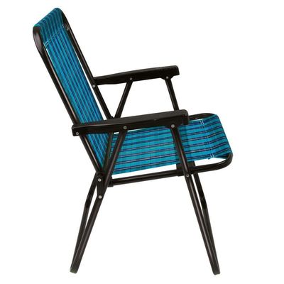Cadeira De Praia Varanda Xadrez Em Aço 110 Kg Cores Mor Cor:azul Azul