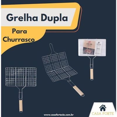 Grelha Dupla Para Churrasco 32x47,5x1 Cm - Clink