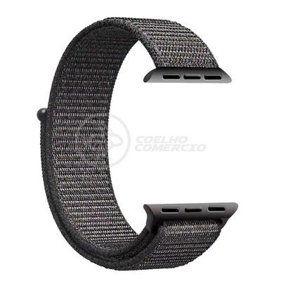 Pulseira Nylon Para Iwo Smartwatch 42mm 44mm - Cinza