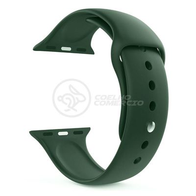 Pulseira Silicone Para Iwo Smartwatch 42mm E 44mm - Verde Escuro