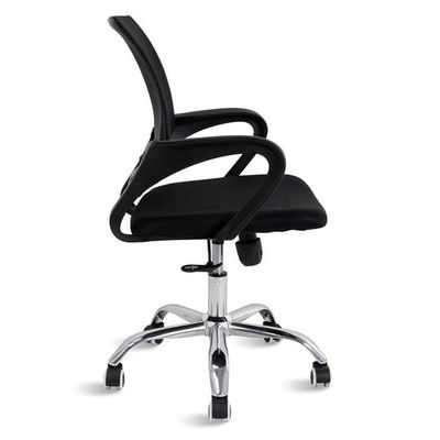 Kit 4 Cadeiras De Rodízios Tok Escritório Home Office Telinha Preto