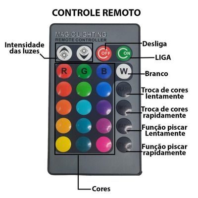 Lampada Led Rgb 16 Cores 9w Multicolorida Ajustavel Controle Regulavel Luzes E27 Decoraçao Sala