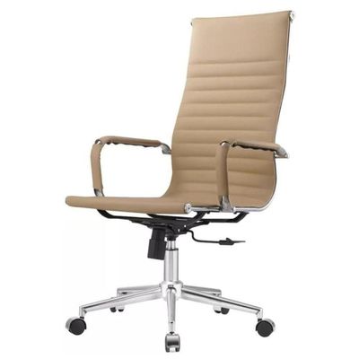 Kit 2 Cadeiras Giratória Alta Office Manhattan Esteirinha Fratini Revestida Em (pu) Fendi Base