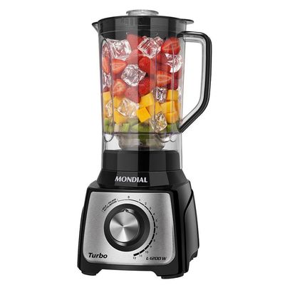 Liquidificador Mondial Turbo Black L-1200 Bi Liquidificador-127v-preto/inox