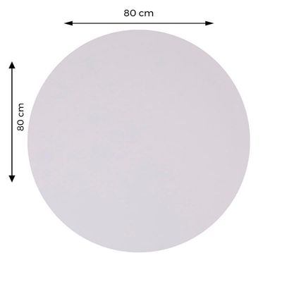 Mesa Delta 76,50 Cm (altura) Com Tampo Em Mdp Redonda 80 Cm Branco
