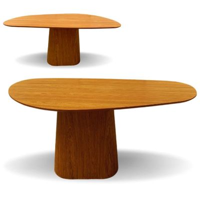 Mesa De Jantar Modelar Orgânica Bumerangue Em Freijo 1.80x100cm