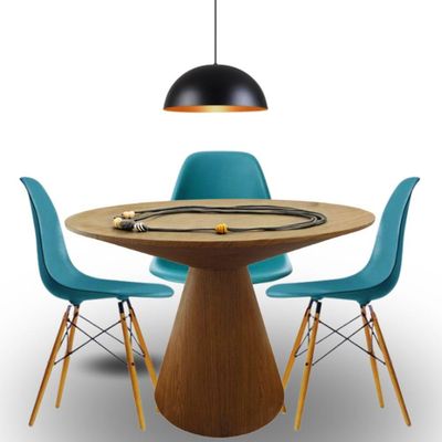 Mesa De Jantar Eclipse Cone Redonda 150cm Em Freijo