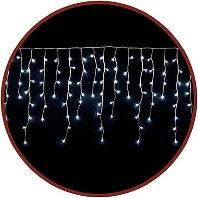 Cascata 100 Lâmpadas Pisca De Natal Led Branco Qg084c1002