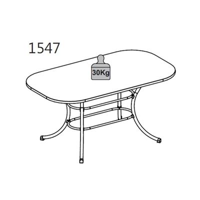 Mesa De Sala Jantar 1547 Aço C- tampo Madeirado 160x90cm Freijo C- Preto - Carraro