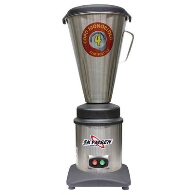Liquidificador Inox 4 Litros, Alta Rotaçao, Copo Monobloco Inox Ta-04mb-n - Skymsen 127v 127v
