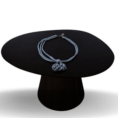 Mesa Cone Redonda Orgânica Em ébano 90cm