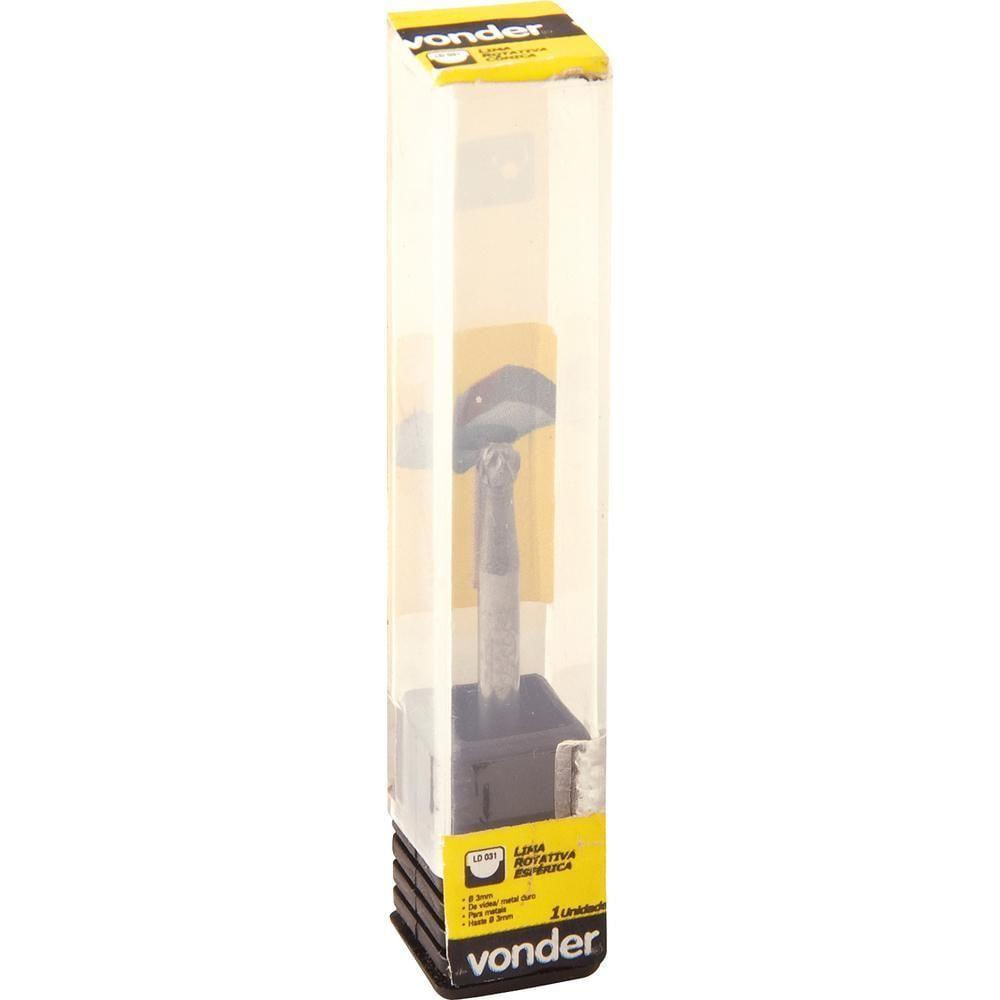 Lima Rotativa Esférica 3mmx2,7mm Com Haste 3mm - Vonder