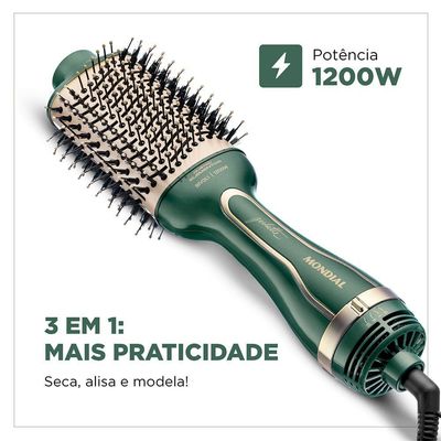 Escova Secadora By Juliette Mondial Verde Oliva 1200w Bivolt Bivolt