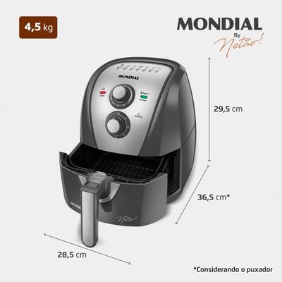 Fritadeira Sem Óleo Air Fryer 4L By Netão Mondial AFN-NT-01 127V