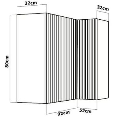 Armário Aéreo de Canto Nesher Rainha em MDF 15mm com 2 Portas e 1 Prateleira - 92cm de largura Bege Médio