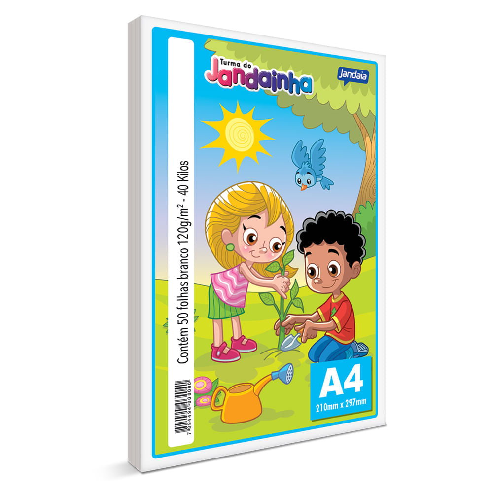 Papel Sulfite A4 Branco 120g  PCT C/ 50 fls - Jandainha