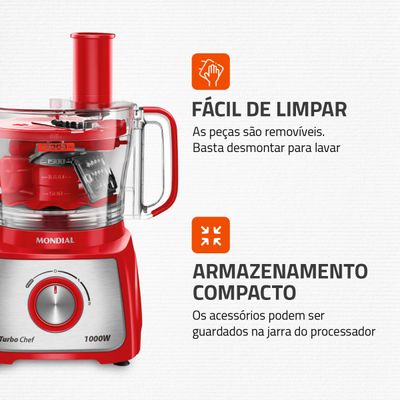 Multiprocessador Turbo Chef 7 em 1 Mondial MPN-01-RE 127V