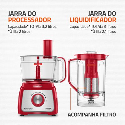 Multiprocessador Turbo Chef 7 em 1 Mondial MPN-01-RE 220V