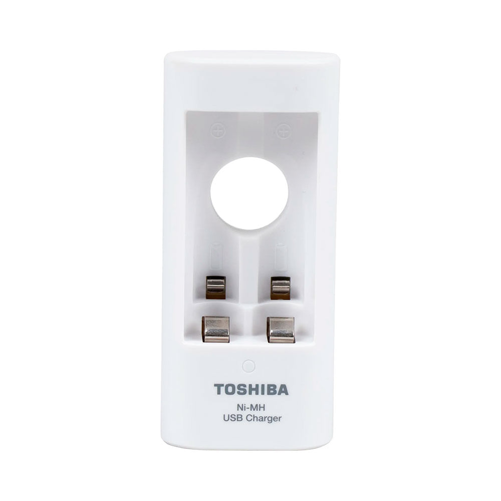 Carregador P/ 2 Pilhas Toshiba AA/AAA USB C/ 4 Pilhas Recarregáveis - AC2514