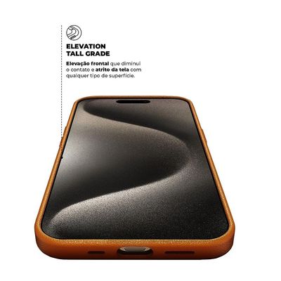Capa para iPhone 15 Pro Max - Couro Dual Marrom - Gshield
