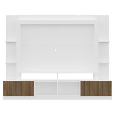 Rack Estante Painel Suporte Tv 65´´ Branco/Madeirado