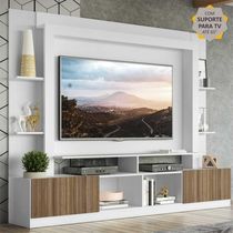Rack Estante Painel Suporte Tv 65´´ Branco/Madeirado