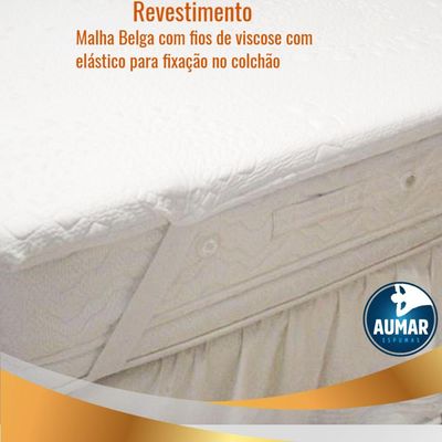 Pillow Top Visco Nasa Gel Cristais de Energia King Aumar