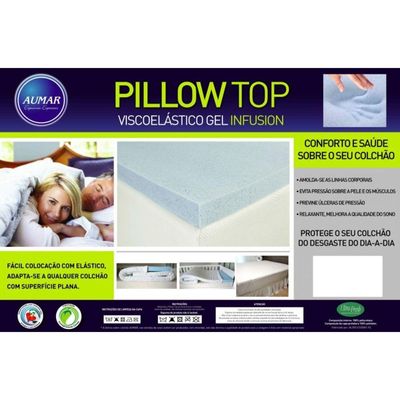 Pillow Top Viscoelástico Nasa Gel Queen Aumar