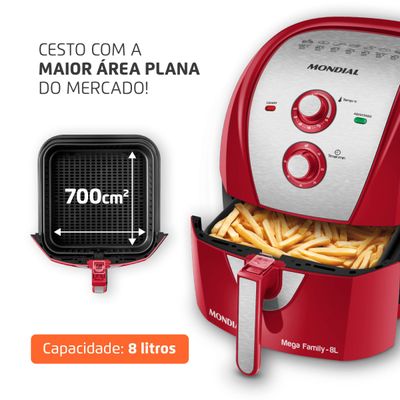 Fritadeira Sem Óleo Air Fryer 8 Litros AFN-80-RI Mondial 127V