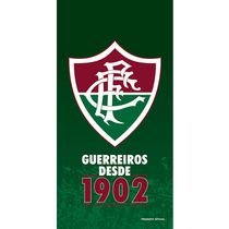 Toalha Praia Buettner Veludo Brasão Fluminense 70cm x 140m Verde