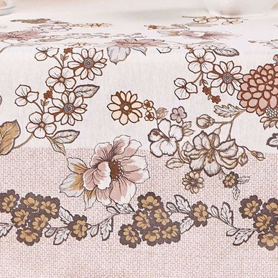 Toalha de Mesa Lepper Retangular Tati 1,55m x 2,50m Bege