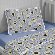 Jogo de Cama Malha Tecebem Baby Nino 3 Pçs Azul
