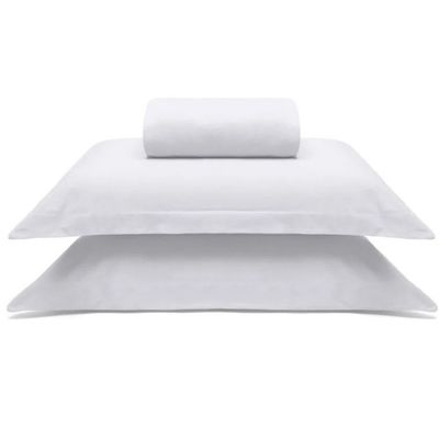 Jogo de Cama Buettner King Malha 100% Algodao Liso 3 Peças Image Branco