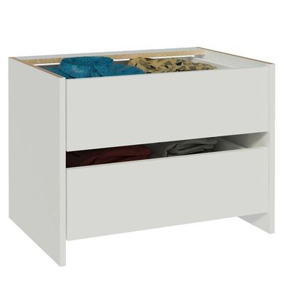 Gaveteiro com 2 Gavetas para Guarda-roupa Branco Madesa