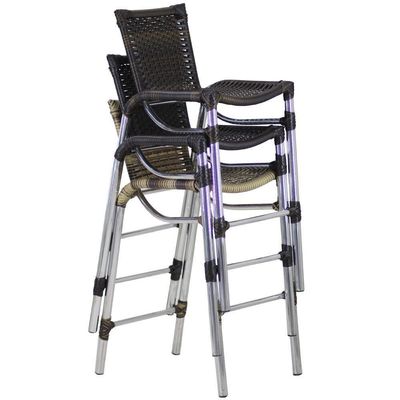 Kit 2 Banquetas Alumínio Fortaleza Alta Para Trama Original Pedra Ferro