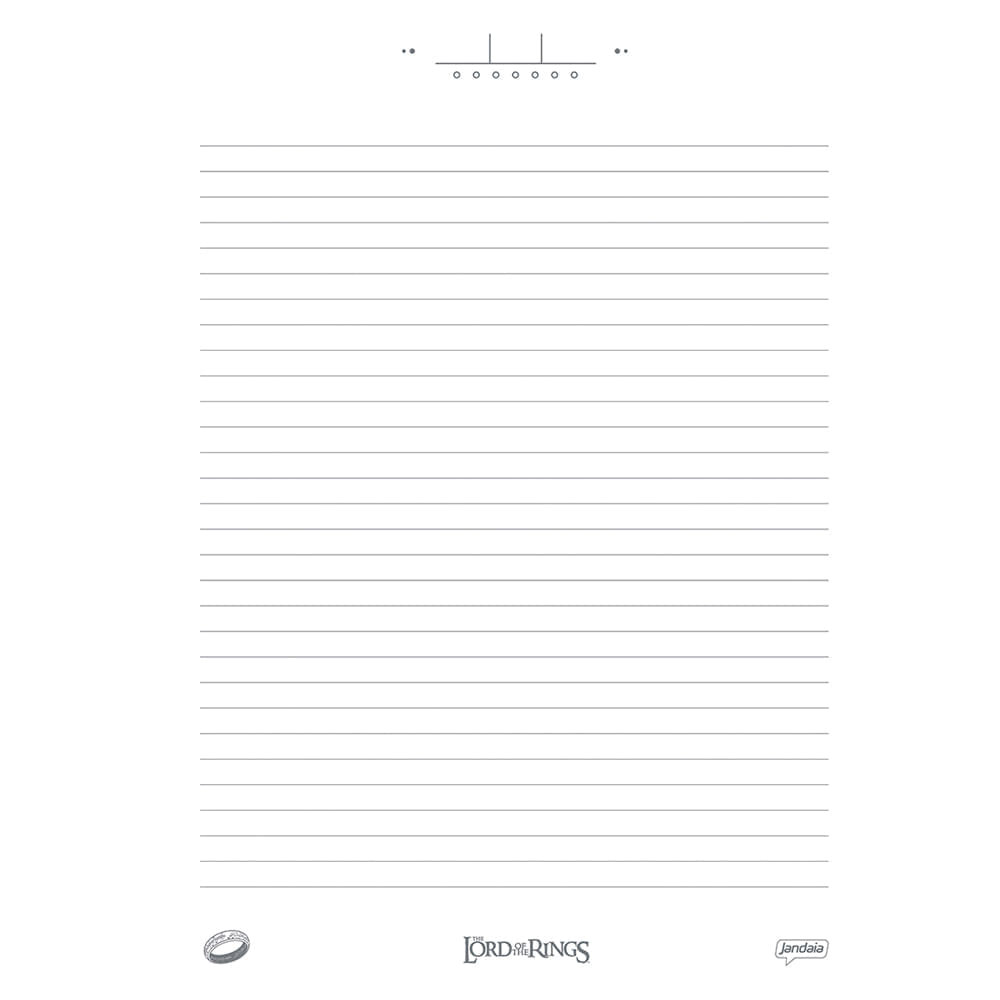 Caderno Universitário 10 matérias 160fls Senhor dos Anéis verde Jandaia