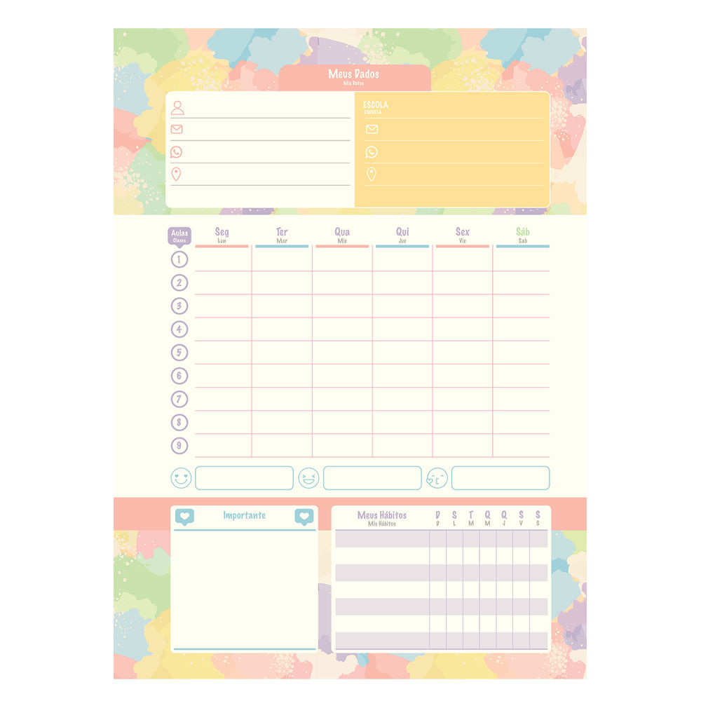 Caderno Espiral Univ CD 1 Matéria 80fls LA Creme Make your own Magic Jandaia