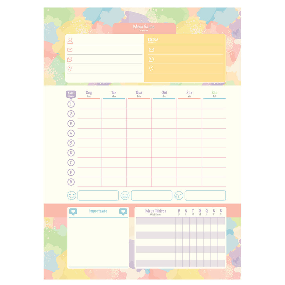 Caderno Espiral Univ CD 1 Matéria 80fls LA Creme I´m OK Jandaia