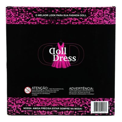 Vestido Para Boneca - Doll Dress Kit 2 Looks - Vermelho C/ Amarelo